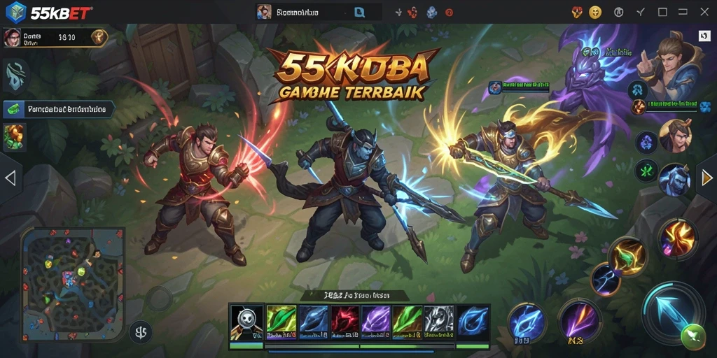 Screenshot gameplay 55KBET yang menarik dan intens.