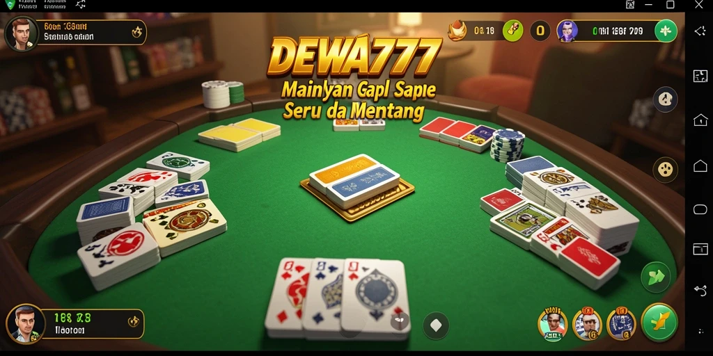 Tampilan gameplay seru dan menarik dari DEWA777 dalam Gaple.