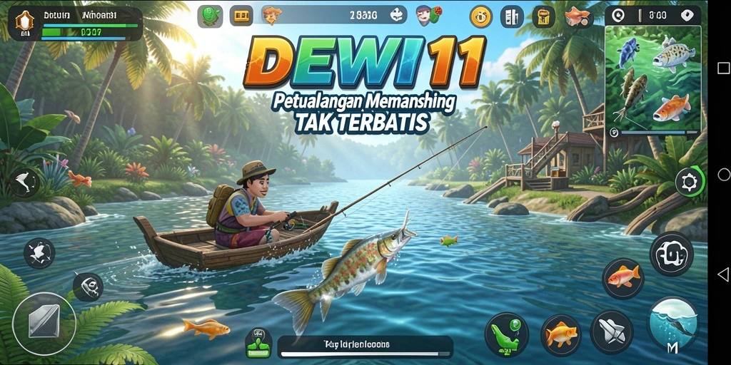 Tangkapan ikan yang epik dalam gameplay DEWI11 yang mendebarkan.