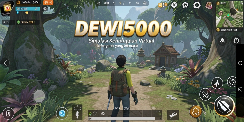 Tampilan gameplay DEWI5000 yang menggugah selera dan interaktif.