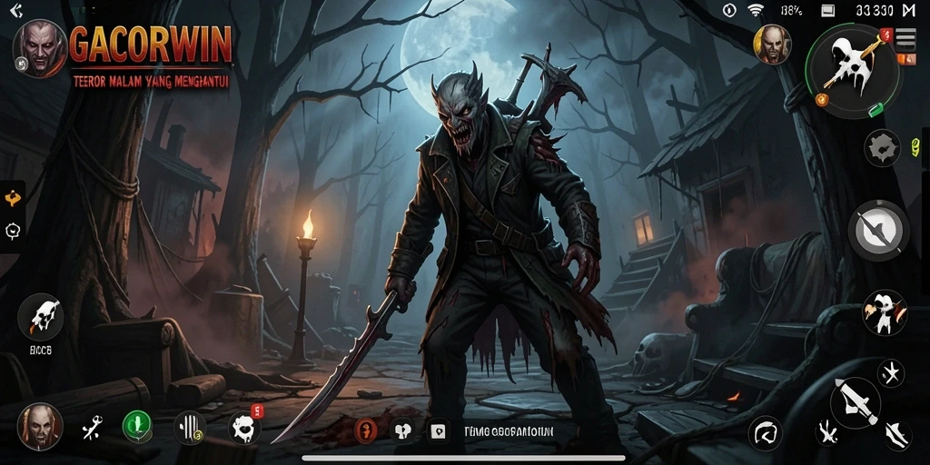 Gameplay GACORWIN yang menakutkan di tengah kegelapan.
