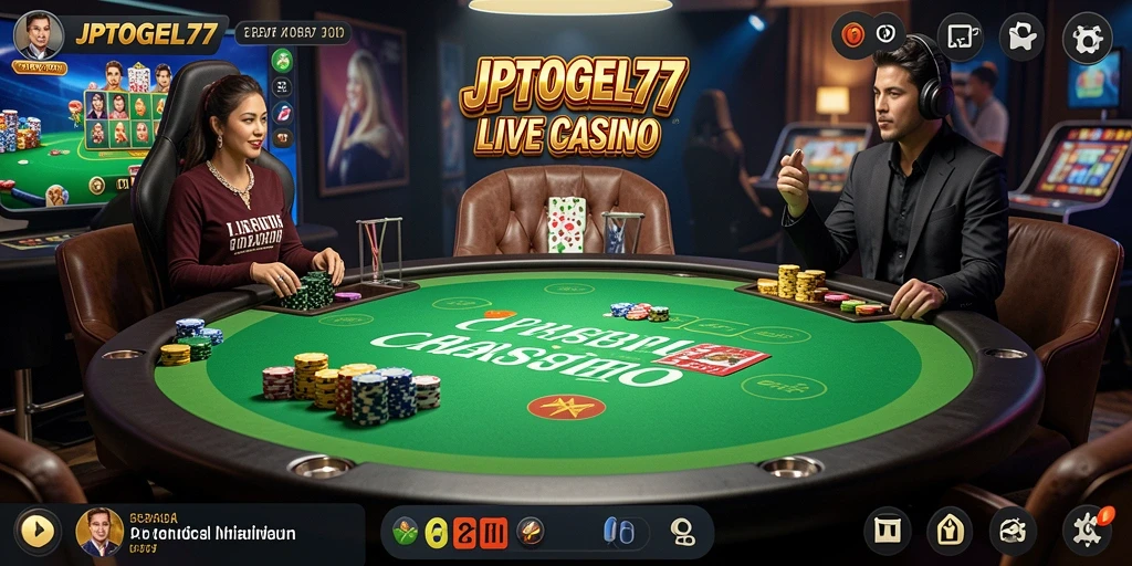 Screenshot gameplay JPTOGEL77 yang menunjukkan momen seru di Live Casino.