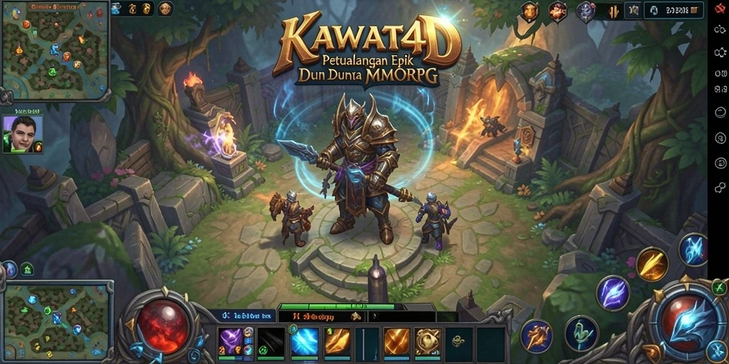 Screenshot menampilkan aksi seru dalam permainan MMORPG KAWAT4D.