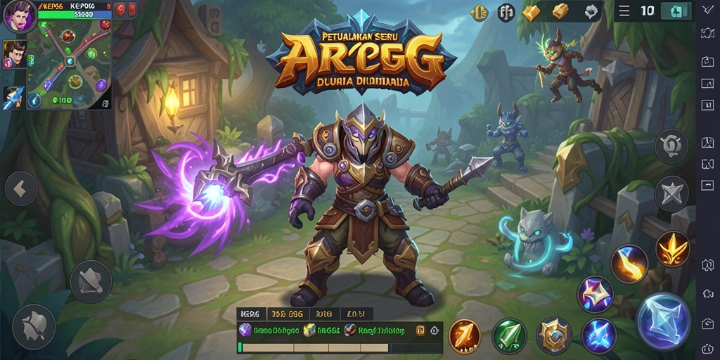 Gameplay mendebarkan di dunia petualangan ARPG.