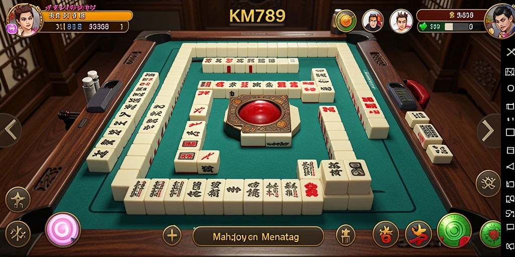 Screenshot gameplay KM789 menampilkan pengalaman seru bermain Mahjong.