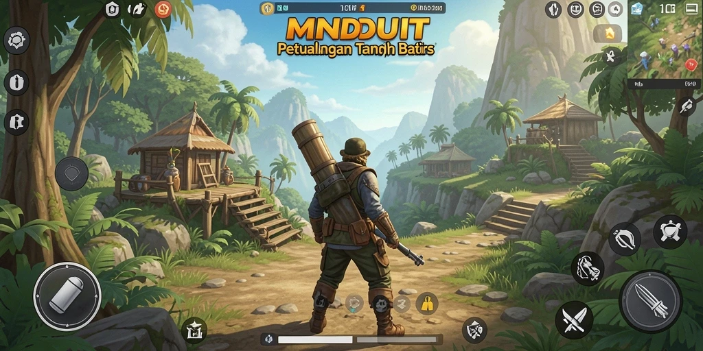 Screenshot gameplay MNDUIT yang menunjukkan keindahan dunia terbuka.