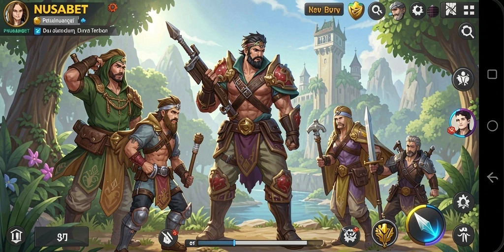 Tampilan gameplay NUSABET saat menjelajahi dunia terbuka.