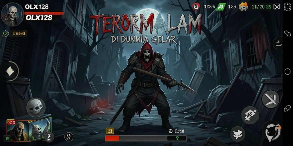 Tangkapan layar dari gameplay OLX128 menunjukkan suasana mencekam.