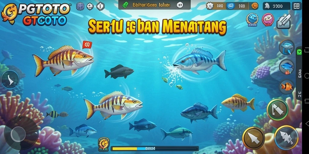 Screenshot PGTOTO menampilkan aksi seru Tembak Ikan dengan grafis memukau.