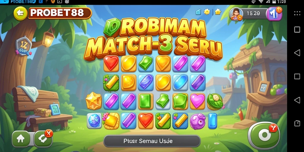 Tampilan gameplay PROBET88 dengan paduan warna yang cerah dan menarik.