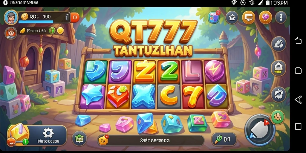 Tampilan gameplay yang menantang dan penuh warna dari QT777.