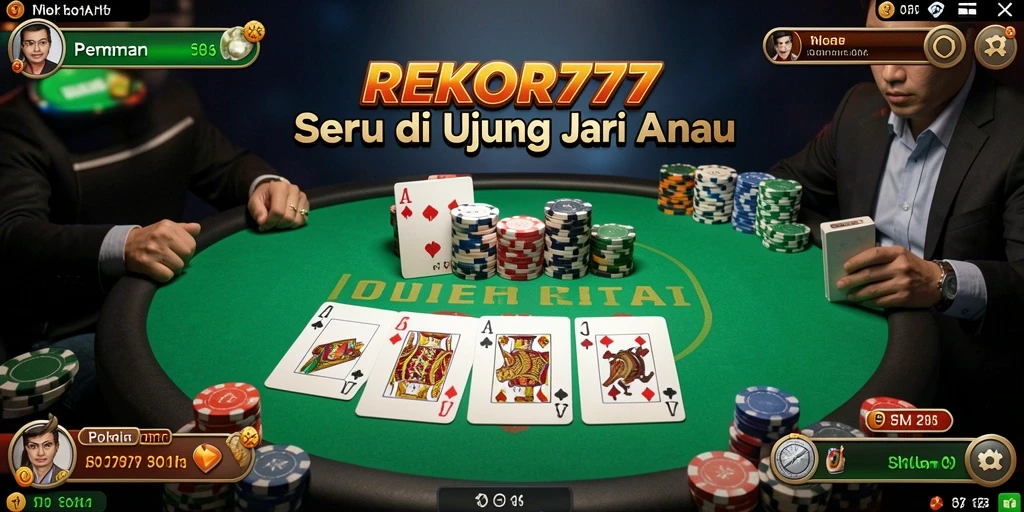 Tangkapan layar dari gameplay Poker di REKOR777 yang mendebarkan.