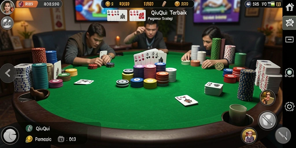Screenshot utama RR89 menampilkan gameplay seru dari permainan QiuQiu.