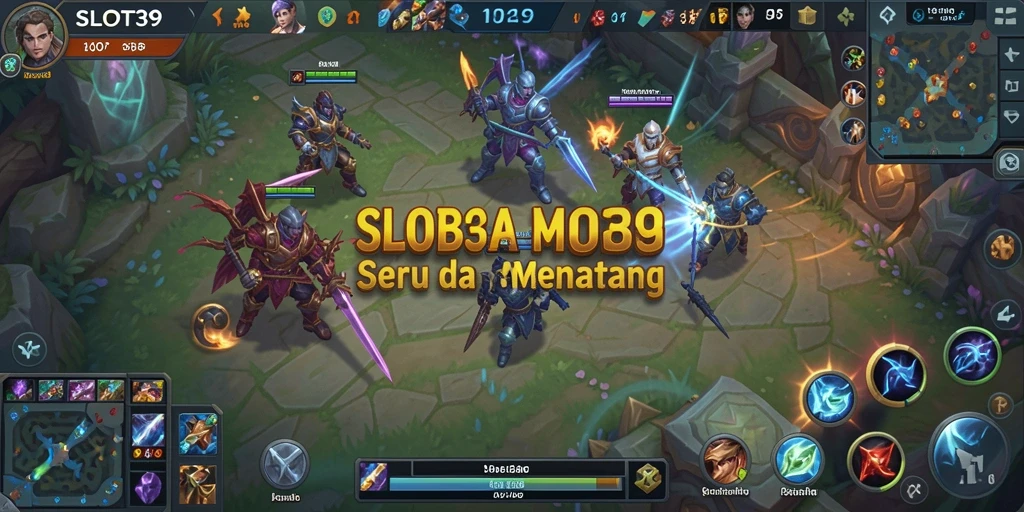 Tangkapan layar SLOT39 yang menampilkan pertempuran seru dalam gameplay MOBA.