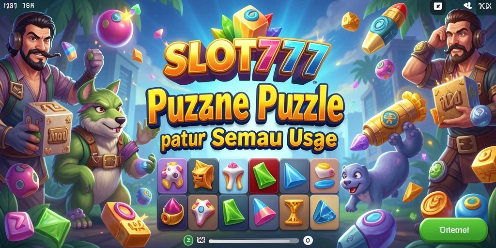 Screenshot permainan SLOT777 menunjukkan gameplay puzzle yang intens dan menantang.