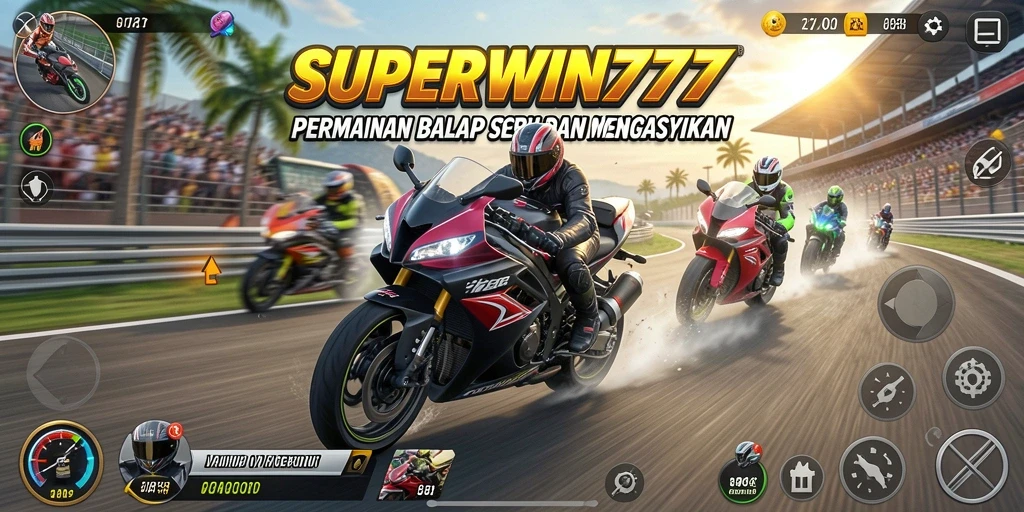 Menampilkan aksi balap motor yang seru dan mendebarkan.