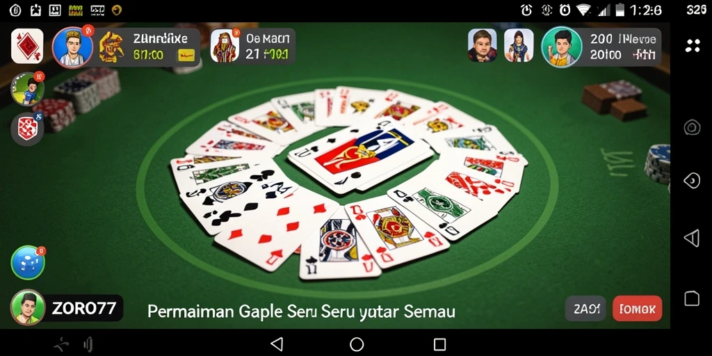 Tampilan gameplay seru dari ZORO77 dengan pemain yang bersaing.